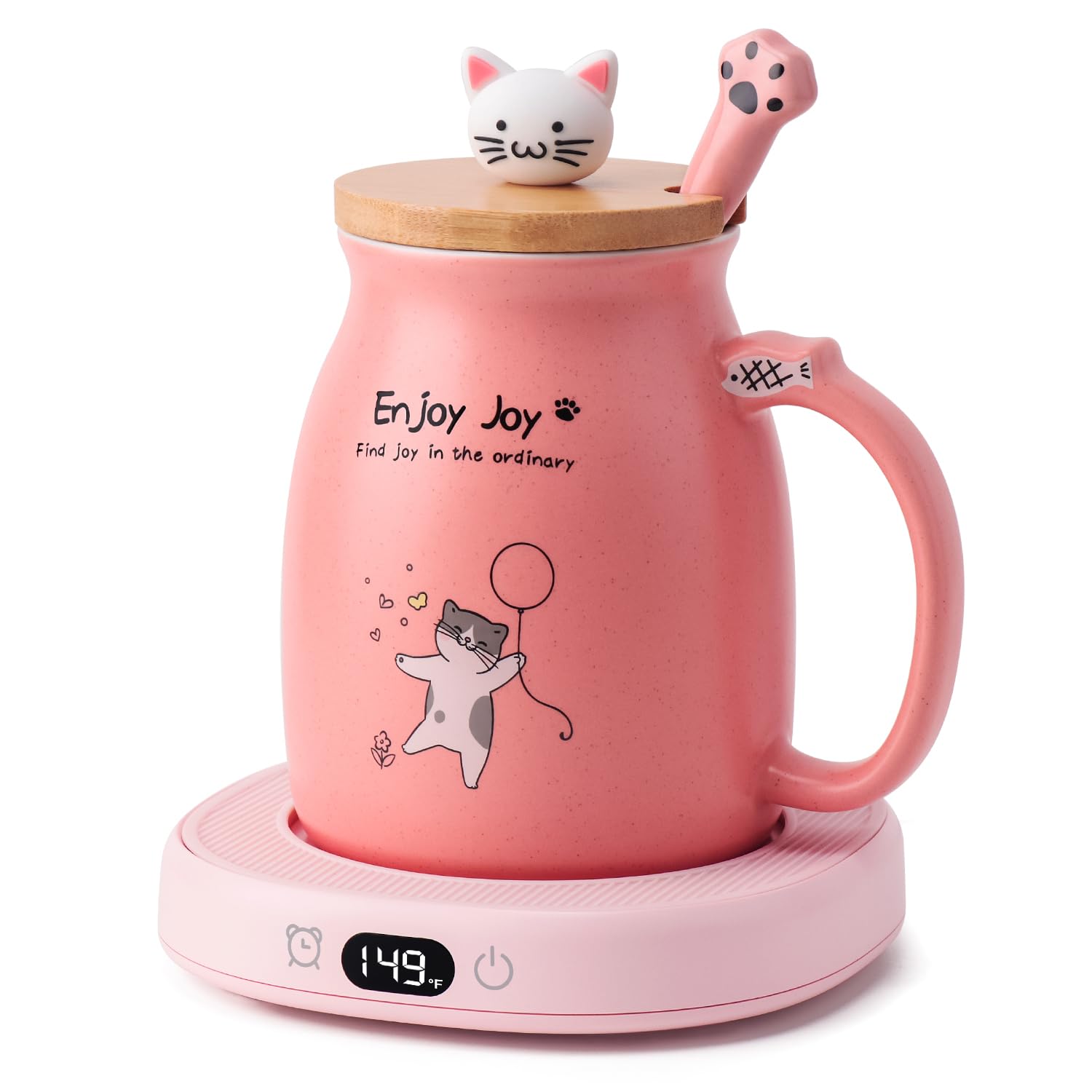 Bsigo taza gato cerámica, ideal para café o té caliente con estilo.