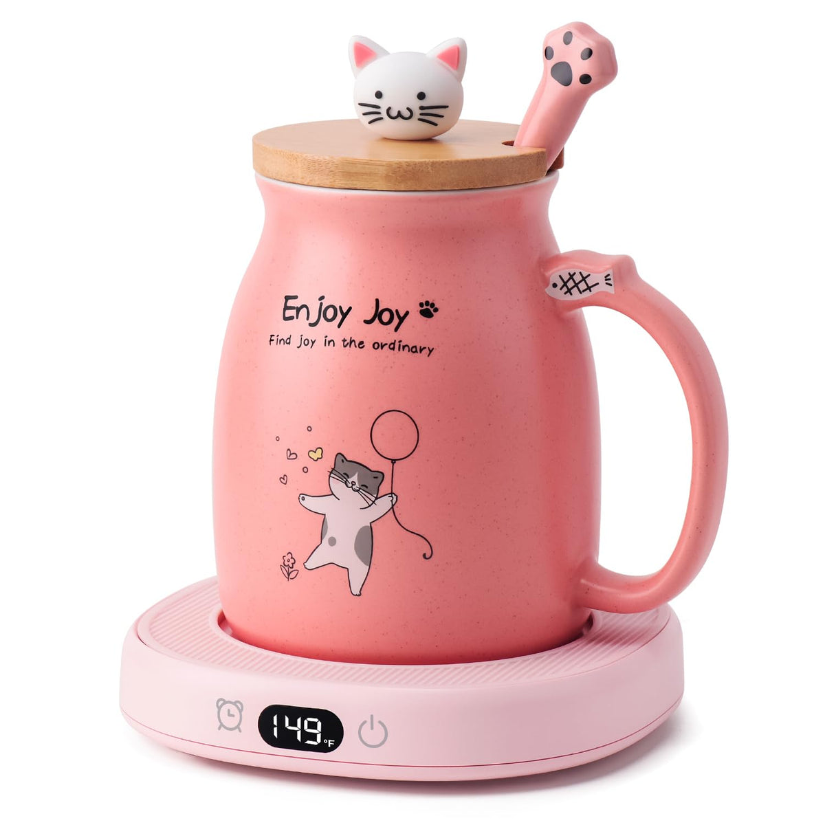 Bsigo taza gato cerámica, ideal para café o té caliente con estilo.