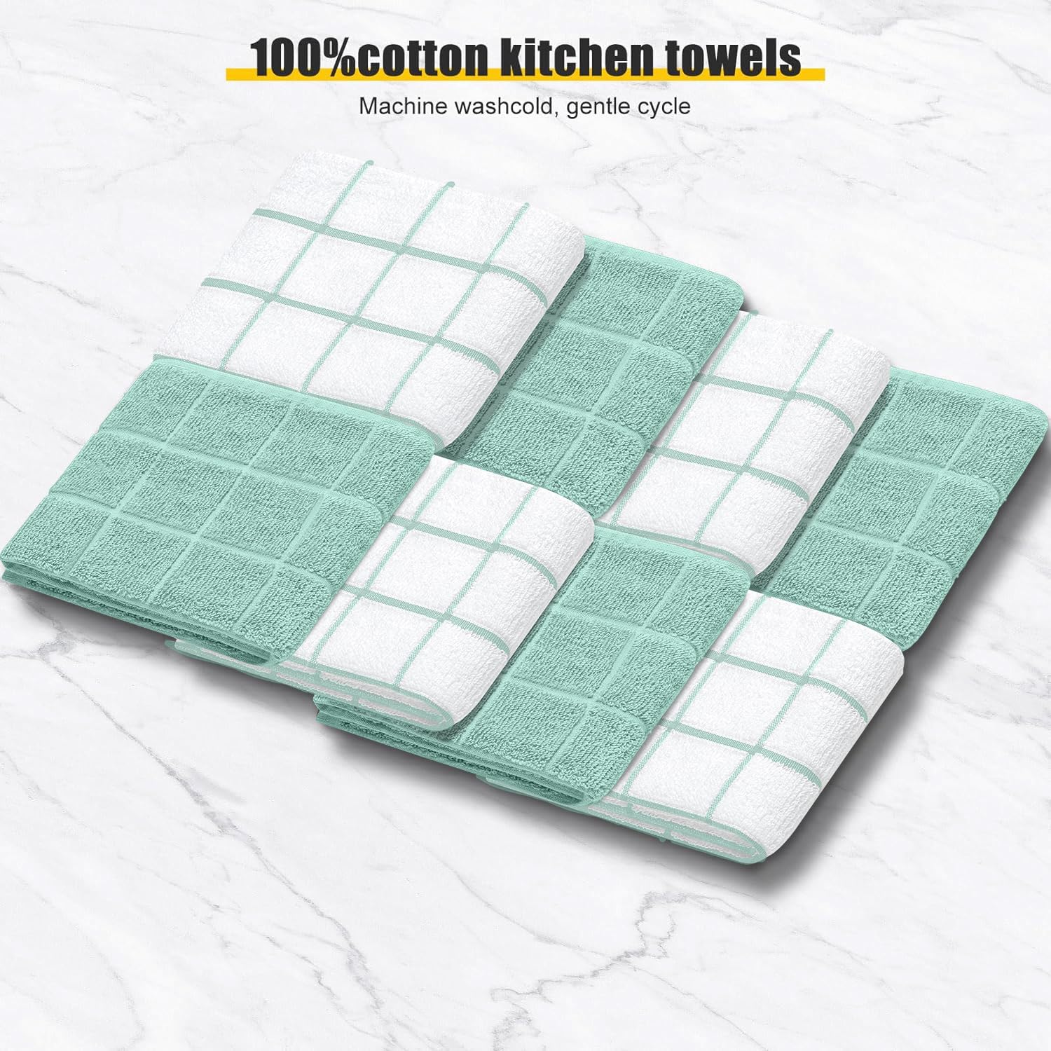 Toallas de cocina BSKSSK grandes y absorbentes para secado rápido