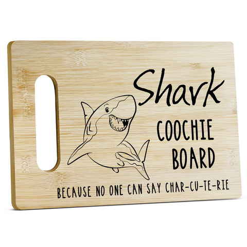 BSNZZIO Shark Coochie tabla de cortar de bambú con superficie lisa para cortes precisos