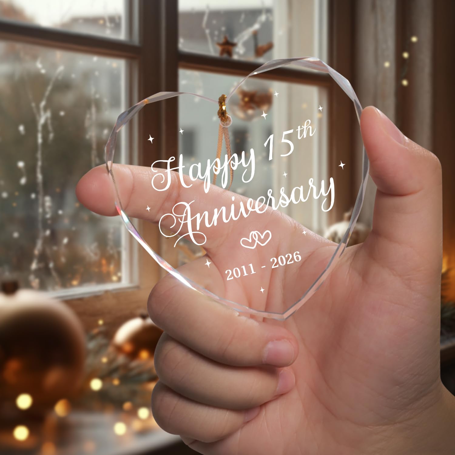 BSQUIELE ornamento-regalo-aniversario-quince-cristal decora cualquier espacio con elegancia.