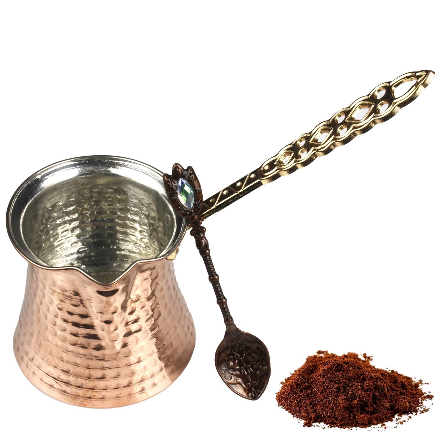BSRN cezve para café turco de 9 oz, cobre antiguo, ideal para ritual matutino