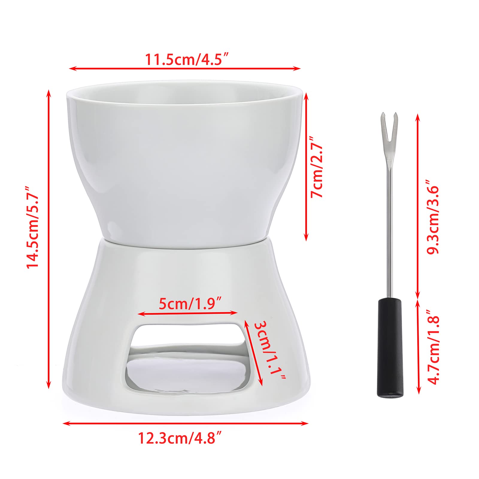 BSTKEY conjunto fondue ceramico ideal para derretir quesos y chocolates durante reuniones.