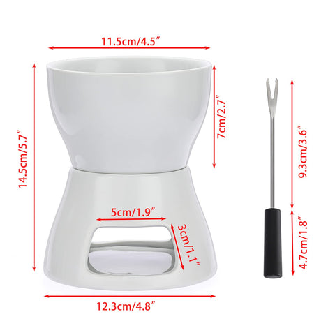 BSTKEY conjunto fondue ceramico ideal para derretir quesos y chocolates durante reuniones.