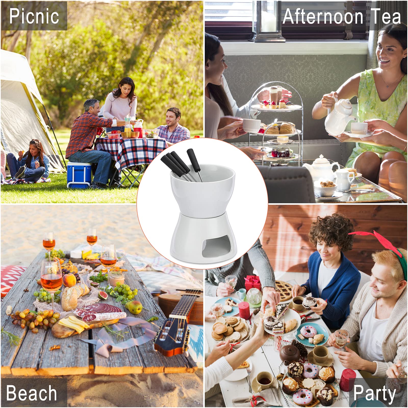 BSTKEY conjunto de frutas y tapas para fondue crea un ritual de compartir.