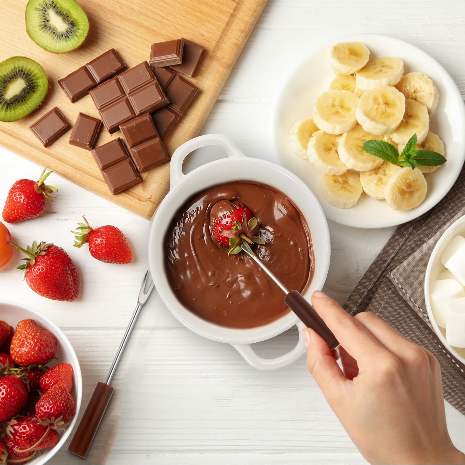 BSTKEY taza cerámica para chocolate, mantiene la mezcla a temperatura ideal.
