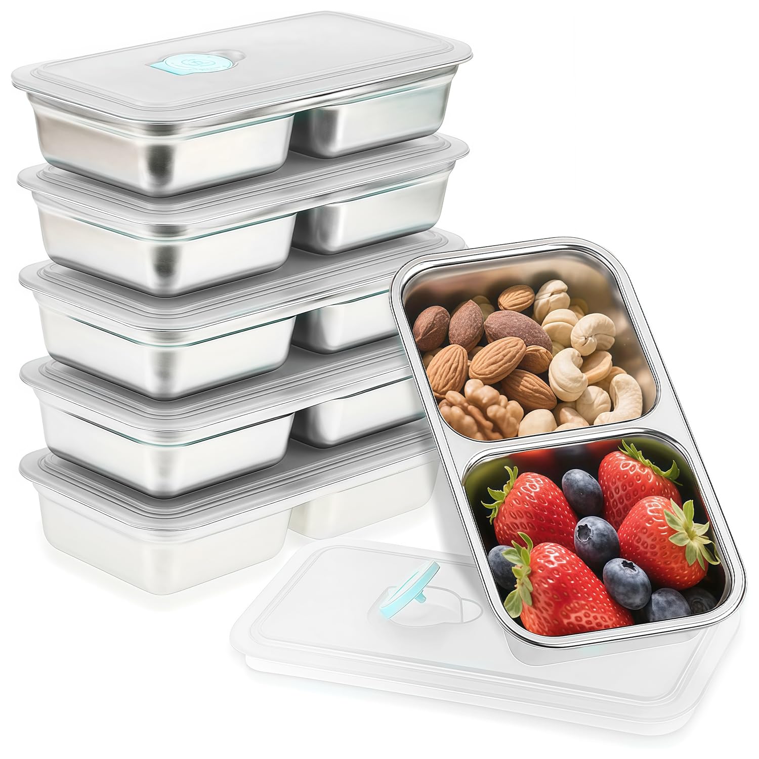 BSTUR Snackle Box con dos compartimentos para meriendas ordenadas.