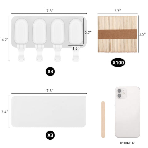 BTYMS palitos-madera 100 unidades, ideales para paletas y dulces caseros.