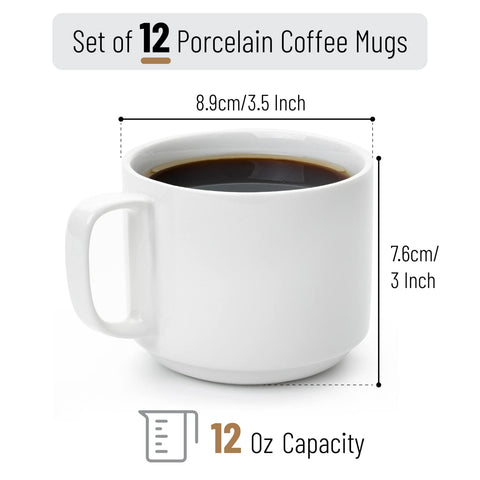 BTaT taza de porcelana con asa amplia para agarre cómodo