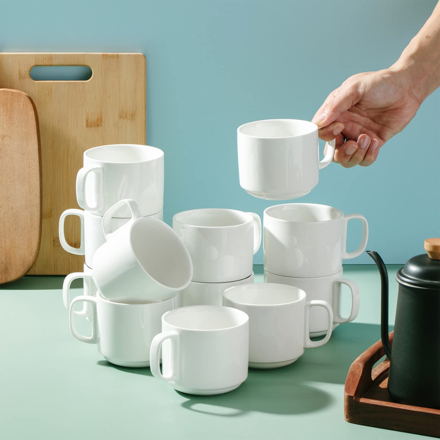 BTaT tazas fáciles de guardar ocupan poco espacio