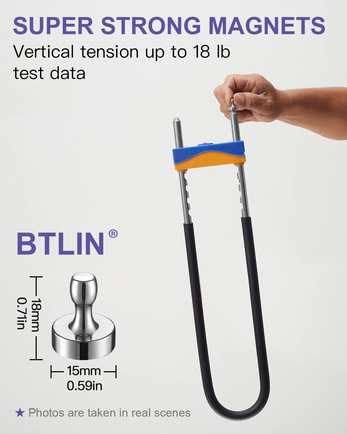 BTLIN imán frigorífico punta magnética con fijación estable para notas.