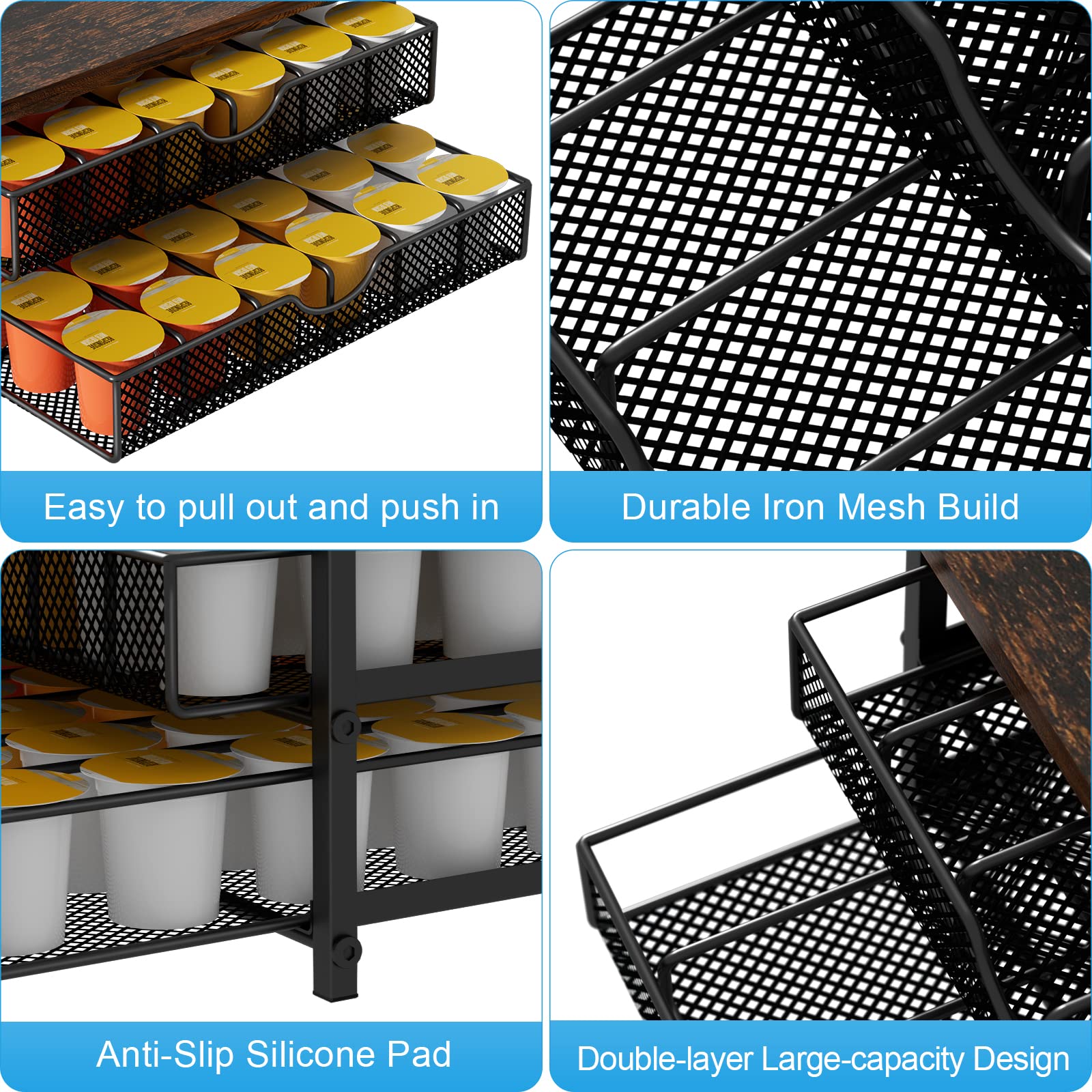 BTY base antideslizante mantiene estable el organizador.