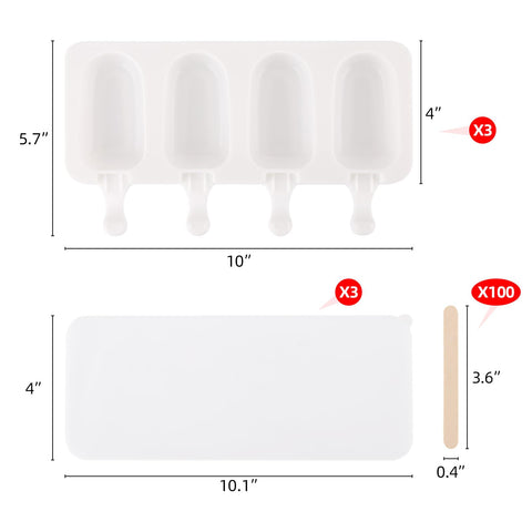 BTYMS palitos de madera 100 piezas para paletas caseras