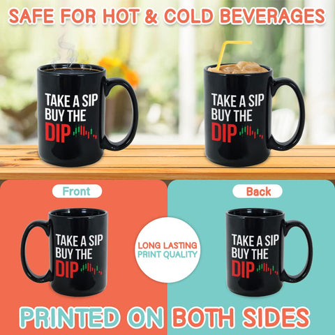 Bubble Hugs: taza de operador bursátil 15oz, cerámica duradera, ideal para café de premercado
