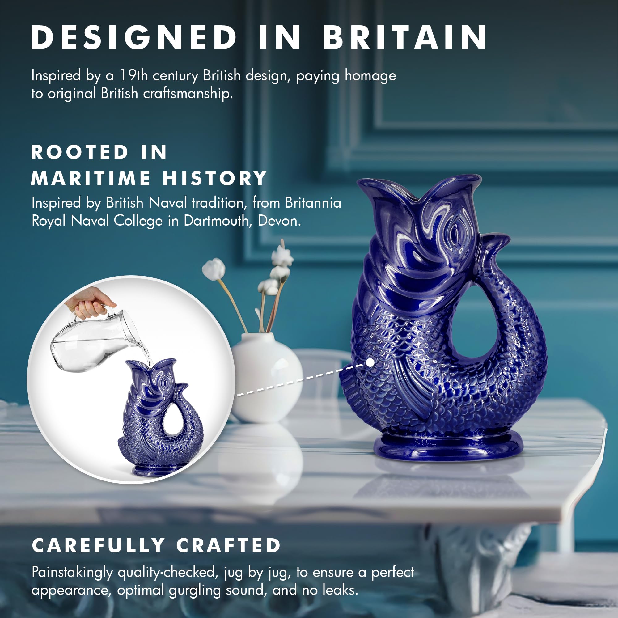 Bubble Jug Jarra cerámica decorativa para la mesa de comedor.