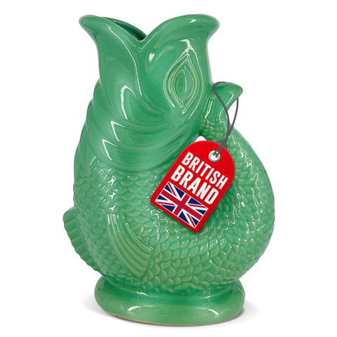 Bubble Jug Jarra pez verde oceano, ideal para servir cócteles con estilo decorativo.