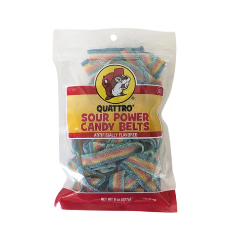 Buc-ee's bolsa frontal de 8 oz mostrando colores llamativos y porción lista para compartir