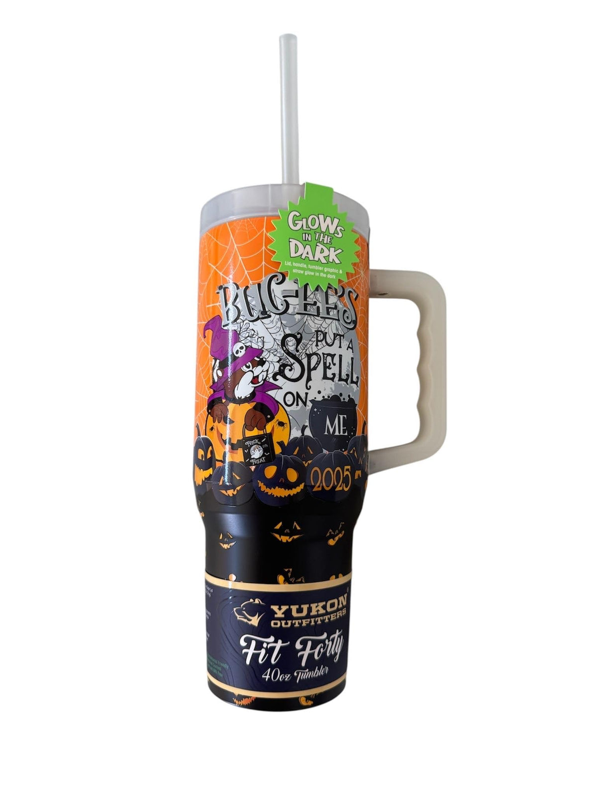 Tumbler Buc-ee's Halloween con diseño distintivo y logo, ideal para coleccionistas.