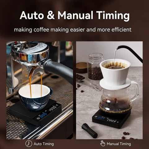 Bucanim Báscula con modos espresso y pour-over para extracción controlada