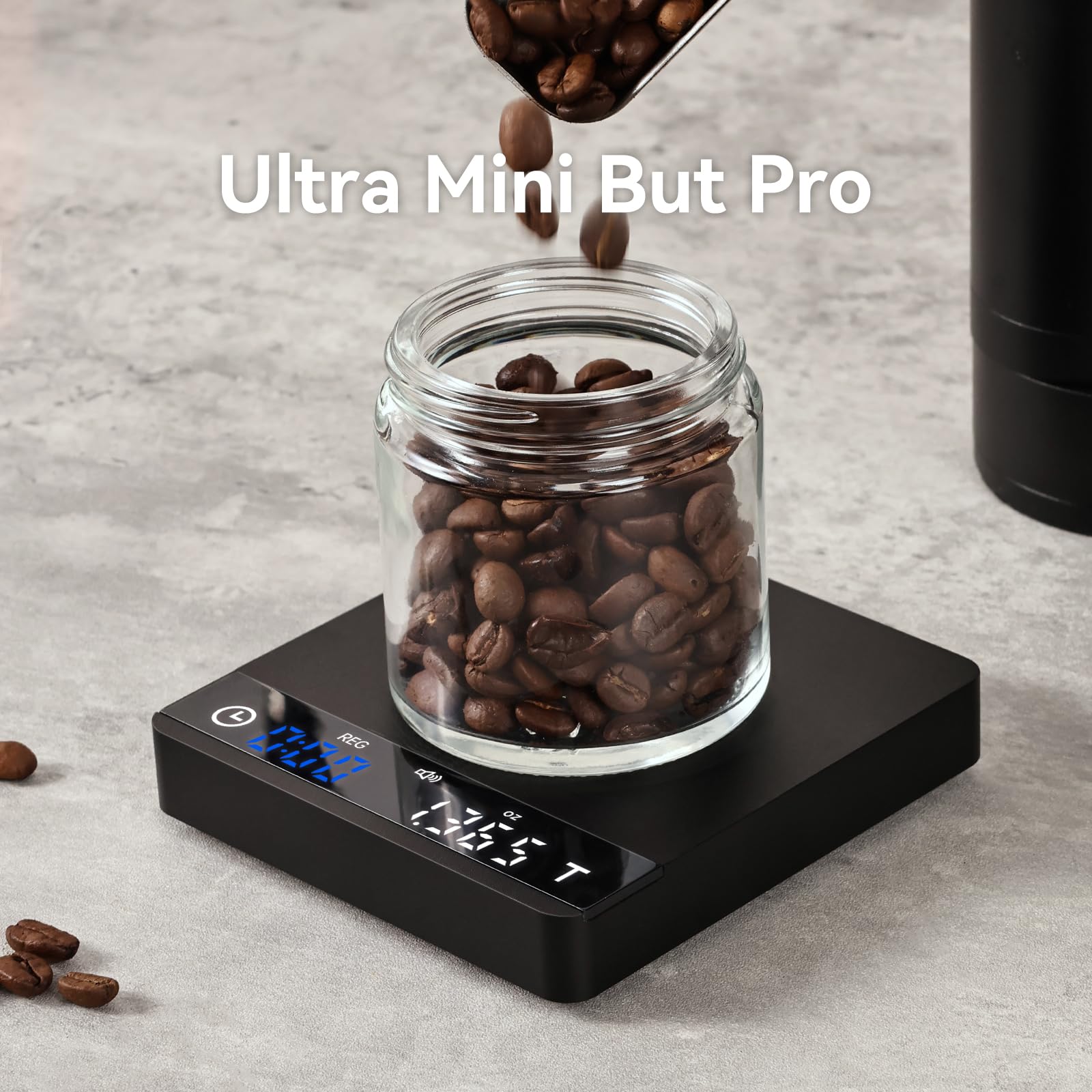 Bucanim Báscula de café con pantalla LCD para lecturas claras