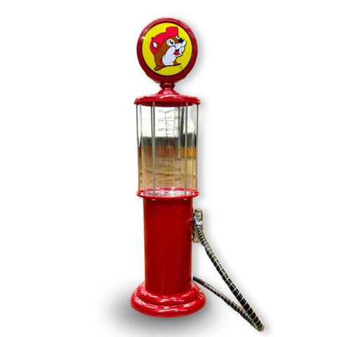 Dispensador Buc-ee's en rojo, uso versátil para bebidas frías o templadas.
