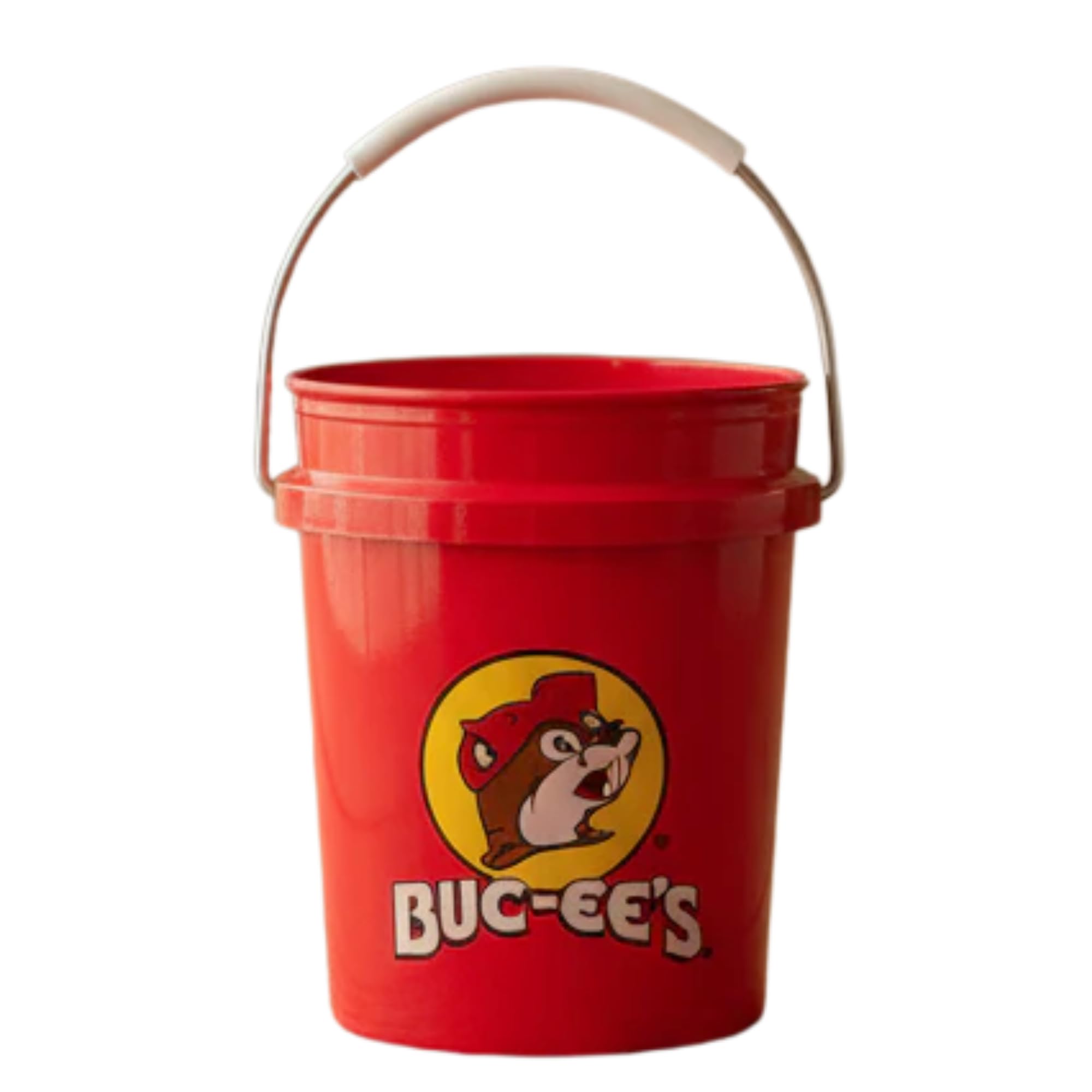 Buc-ee's cubo en uso transportando útiles, práctico y portátil