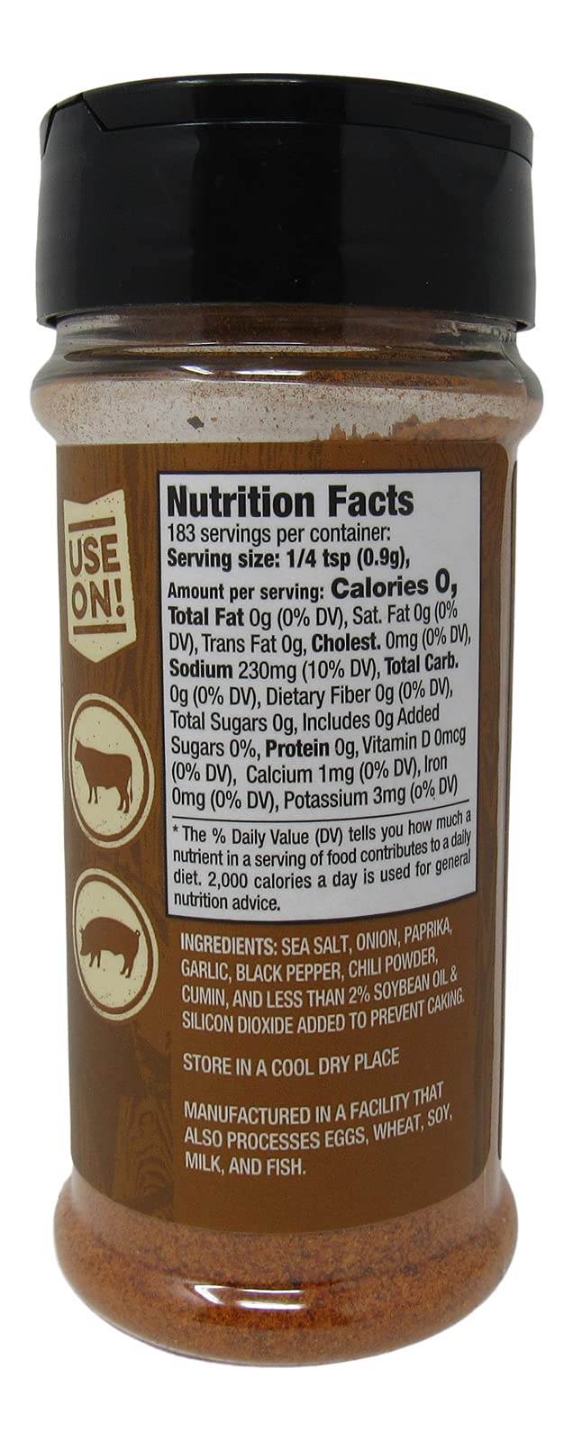 Buc-ee's textura de la mezcla de especias en primer plano, realza sabor