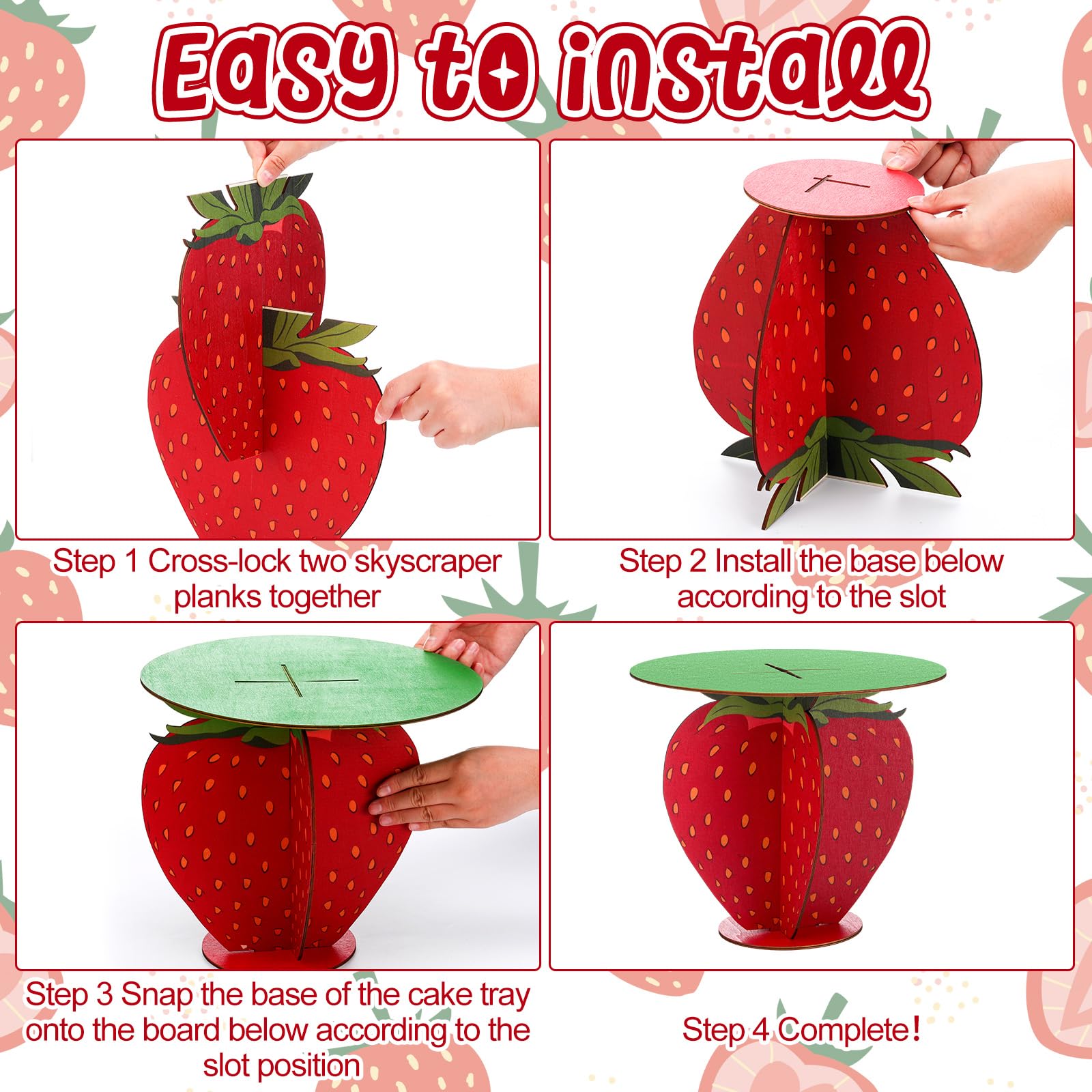 Bucherry tablero rojo circular de 12 pulgadas para decorar y presentar postres