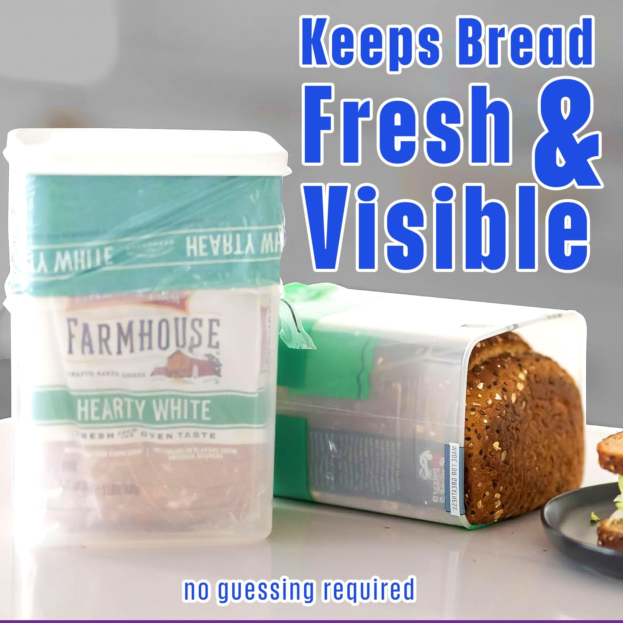Buddeez Bread Buddy tapa hermética mantiene el pan suave por más tiempo.
