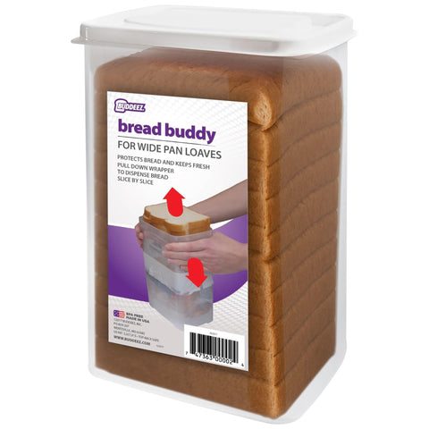 Buddeez Bread Buddy uso diario facilita porciones rápidas y ordenadas.