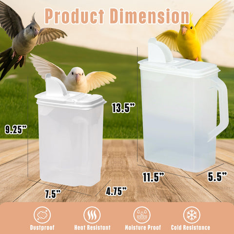 Buddeez plástico libre de BPA, almacenamiento seguro para mascotas.
