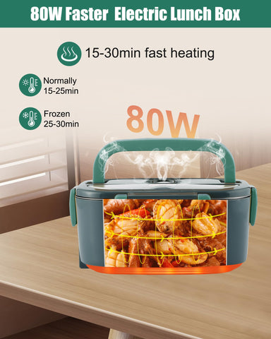 Interior de Buddew Lunch Box con dos contenedores para comidas diversas