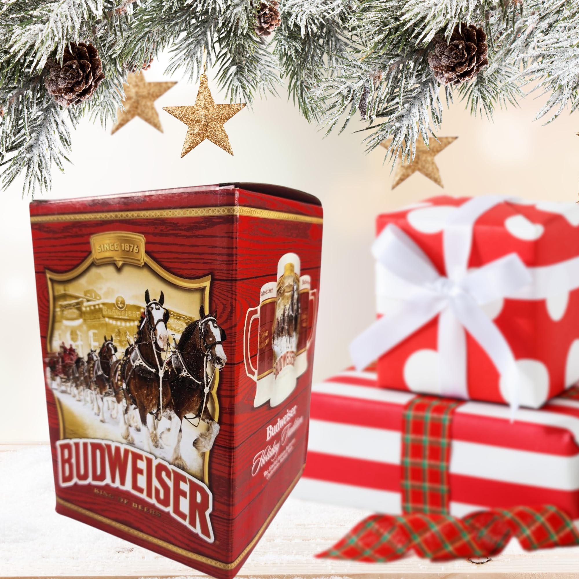 Budweiser Stein: exhibición en sala de estar, añade personalidad a tu bar.