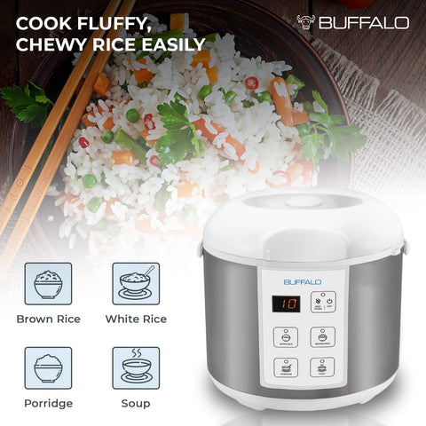 Buffalo Classic: accesorios incluyen taza medidora y pala para arroz