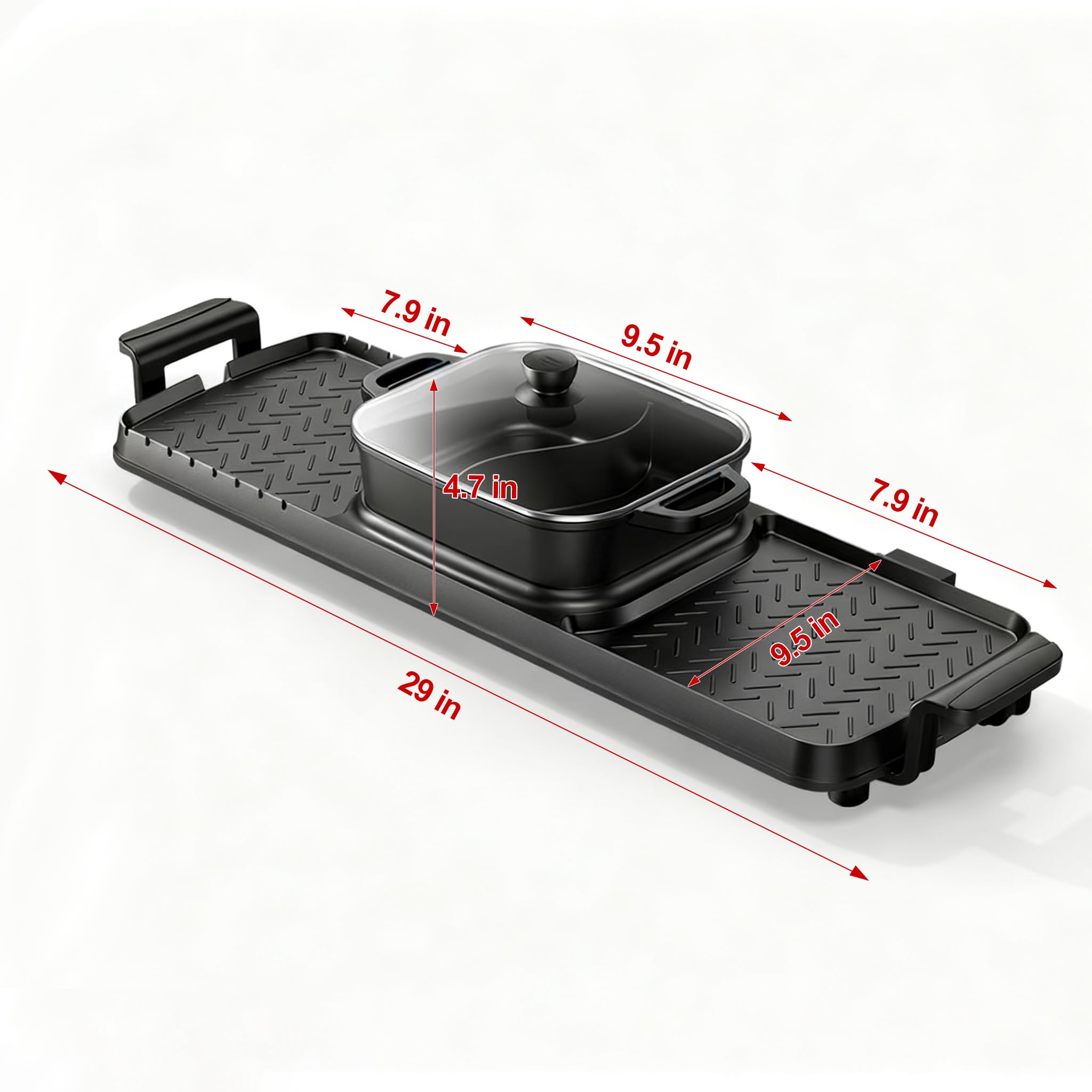 Buisoopt diseño de mesa para parrilla y caldo simultáneos.