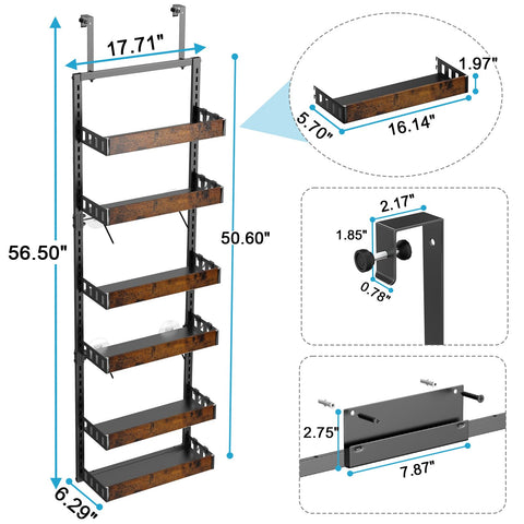Bukfen alta capacidad para despensa y puerta, estructura estable.