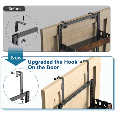 Bukfen rack colgante de puerta para cocina, almacenamiento ordenado.