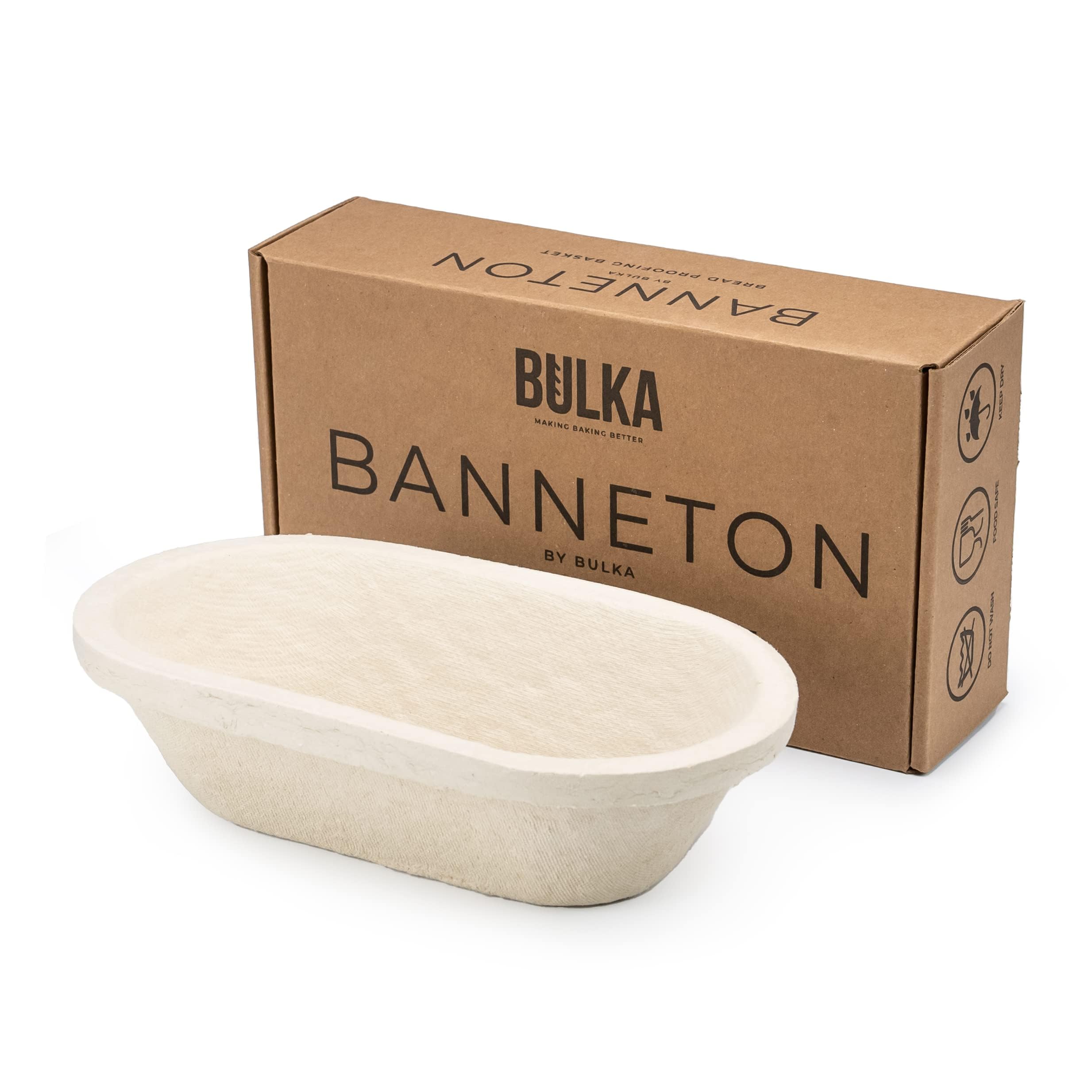 Bulka banetón ovalado 500 g, desmolde fácil para panes caseros.