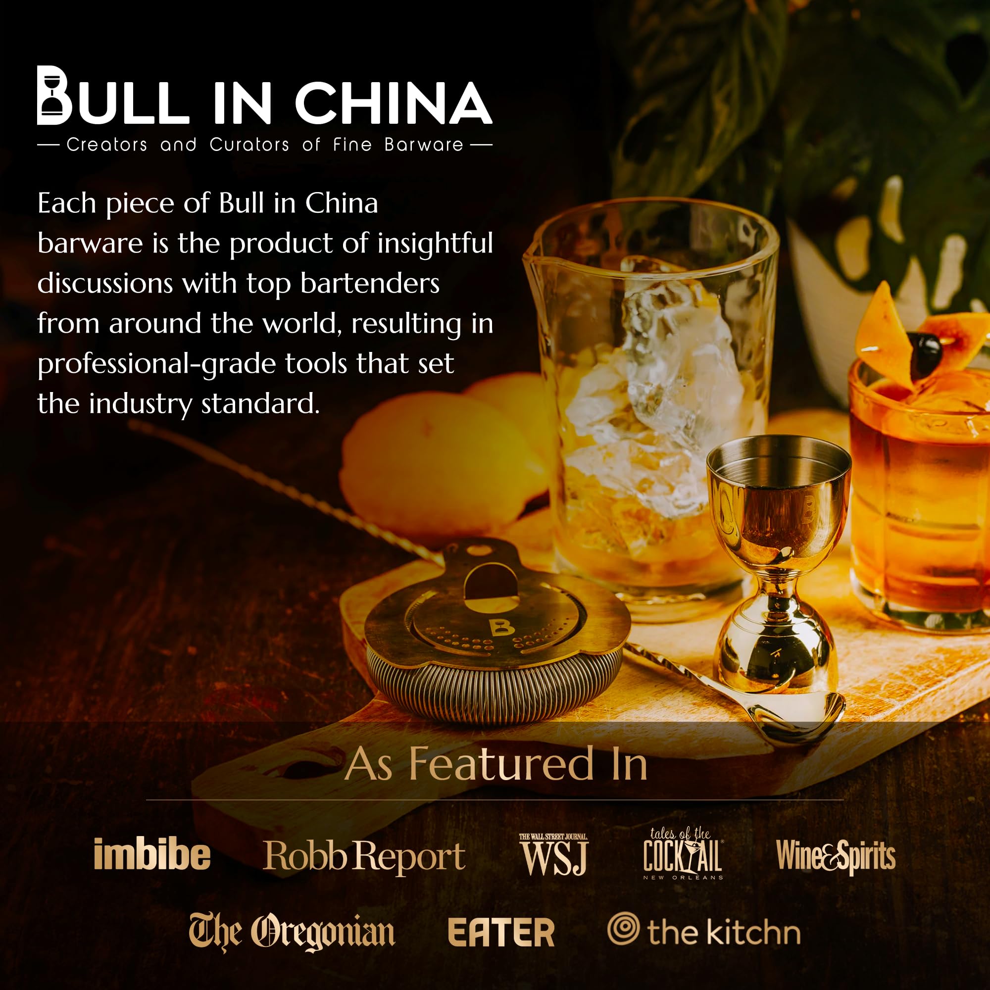 Bull in China Hawthorne Strainer, mango ergonómico para manejo cómodo y preciso.