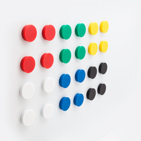 Imanes negros Bullseye Office para anuncios, alto contraste.