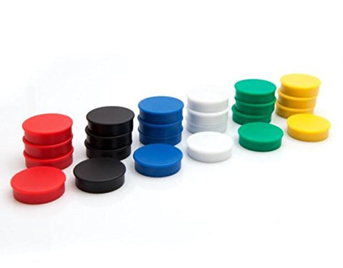Imanes verdes Bullseye Office para nevera, codifica tareas por color.