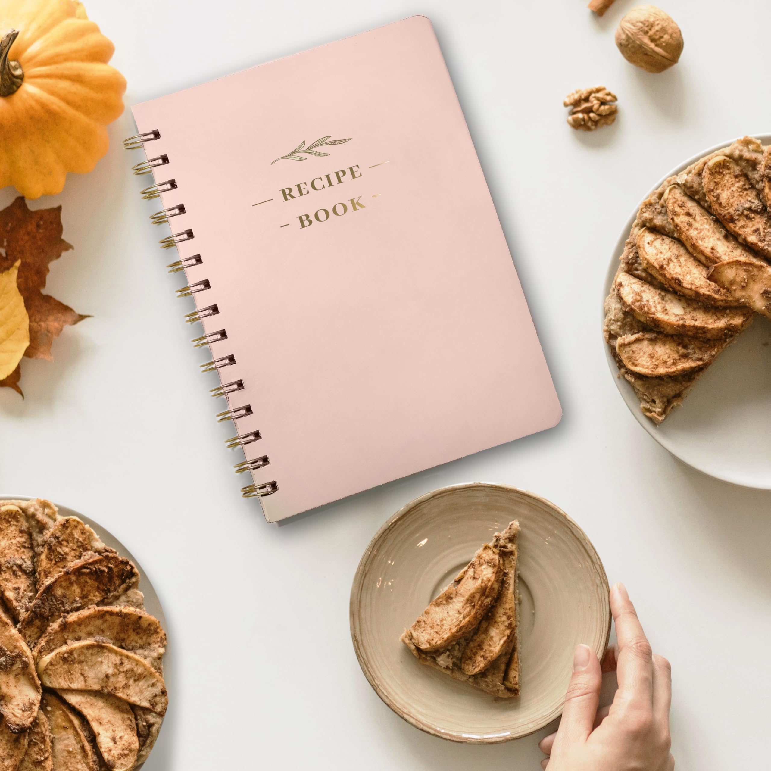 Buluer libro de recetas con plantillas de escritura para notas y pasos