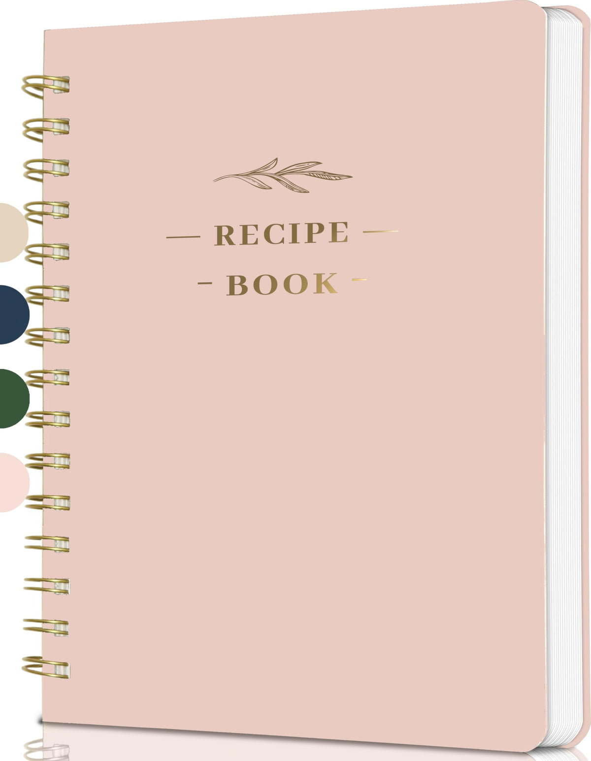 Buluer libro de recetas rosado con tapa dura, perfecto para conservar tus recetas favoritas