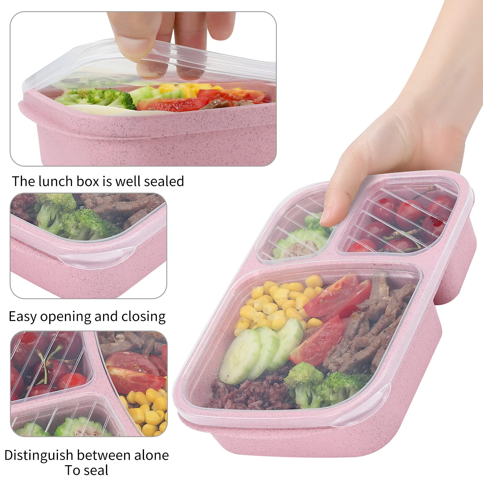 Buluker lonchera bento, diseño apilable, ahorro de espacio.
