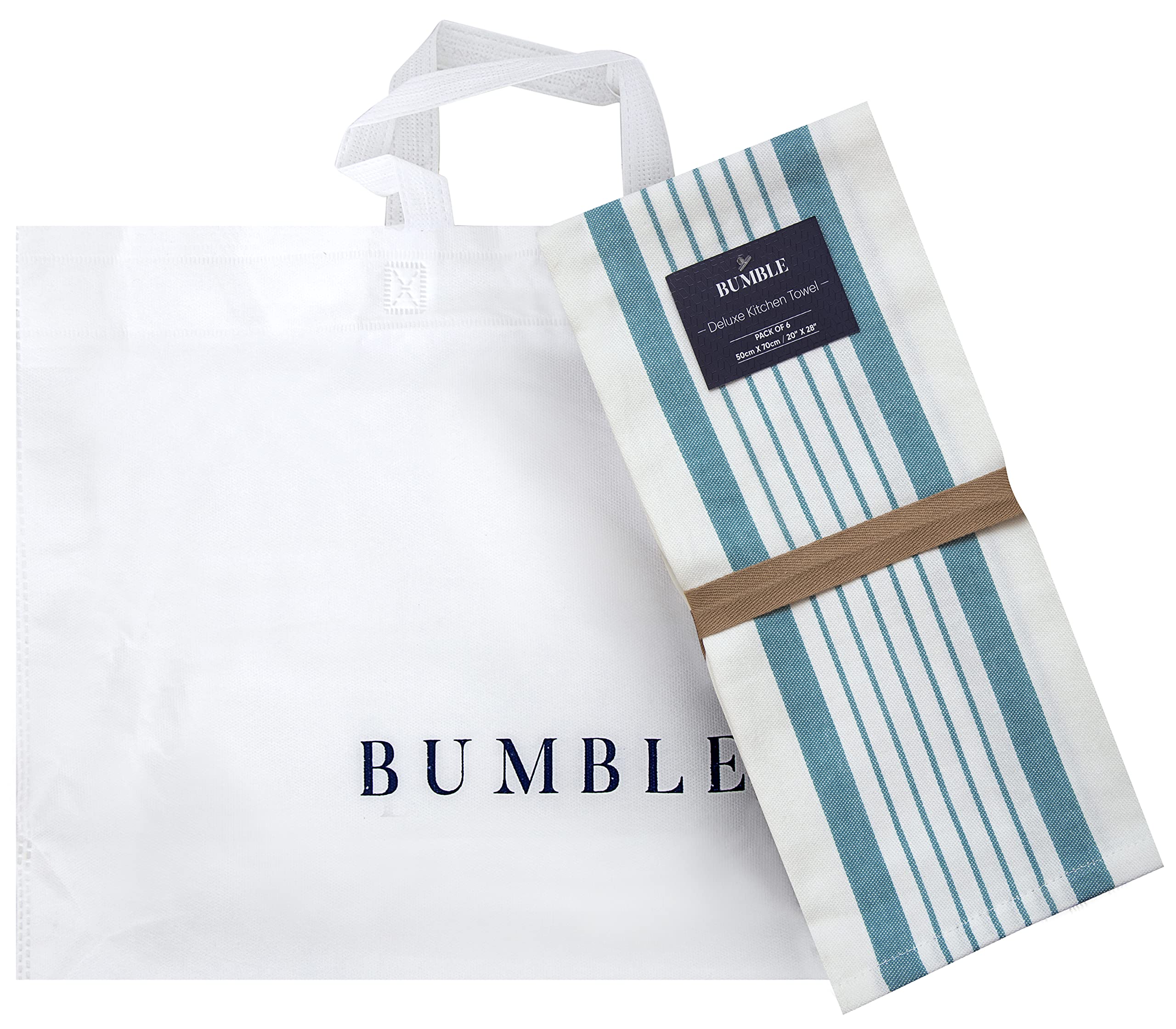 Bumble Towels bolsa tote incluida, regalo práctico para la cocina.