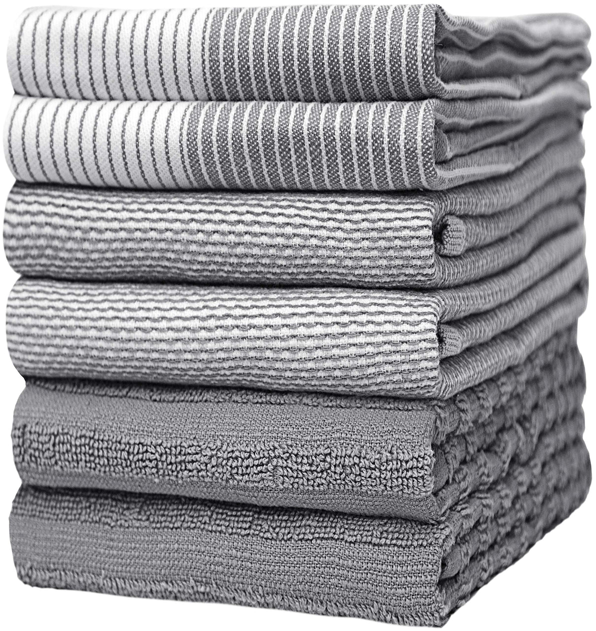 Bumble Toallas paquete de 6 toallas de cocina para secado eficiente.