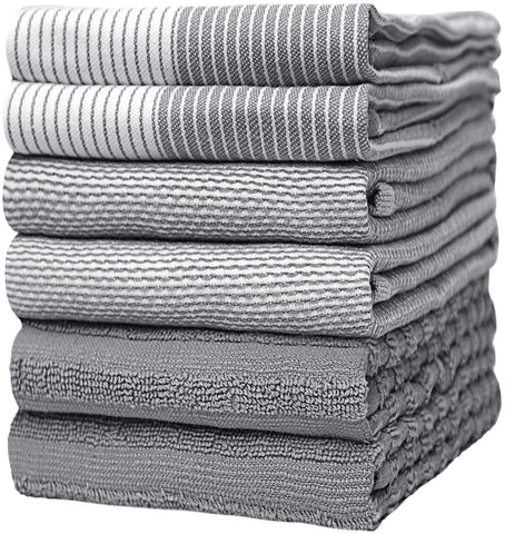 Bumble Toallas paquete de 6 toallas de cocina para secado eficiente.