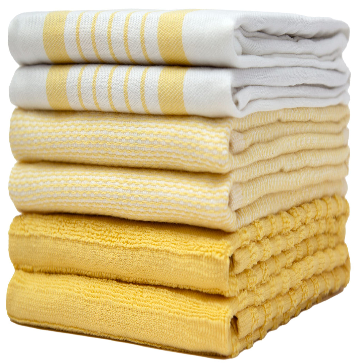 Bumble Towels rayas amarillas 20x28: absorben líquidos rápidamente para uso diario