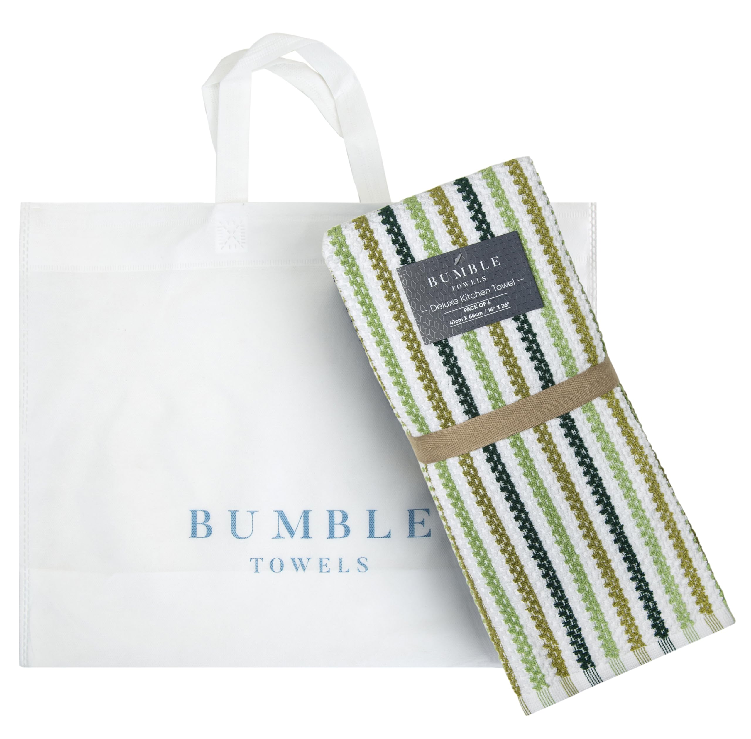 Bumble Towels incluye bolsa tote elegante para regalo o viaje.