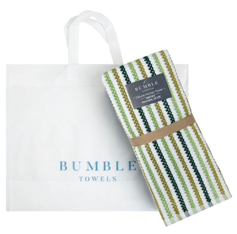 Bumble Towels incluye bolsa tote elegante para regalo o viaje.
